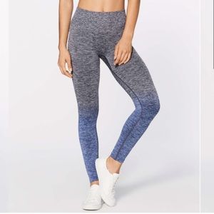 Lululemon Balance & Resist 7/8 Tight (25") Navy White ombré seamless legging